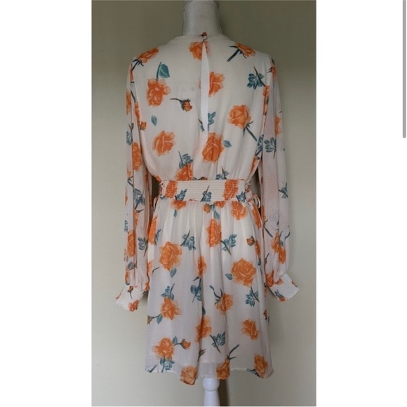 Free People orange floral mini dress - Picture 7 of 13